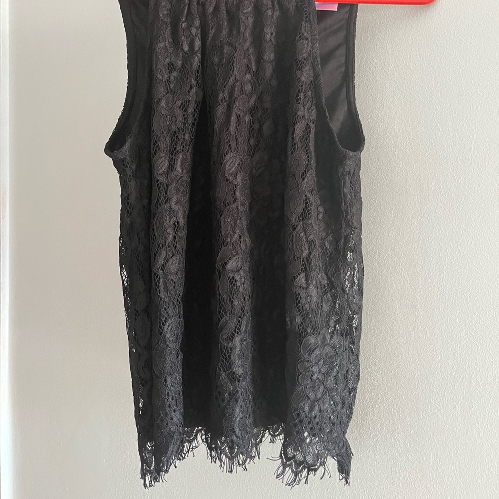 Black lace cami top size S